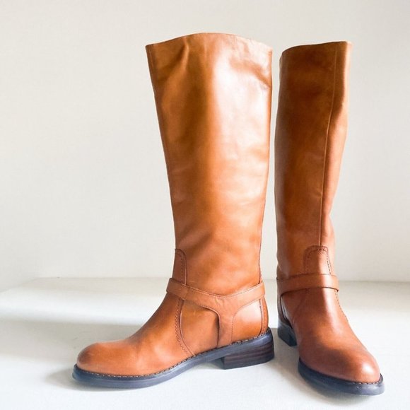 NEW Maxgreat Caramel Brown Knee High Leather Riding Boot 7 - Picture 7 of 11